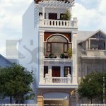 Nhà phố 4 tầng mặt tiền kiến trúc Pháp