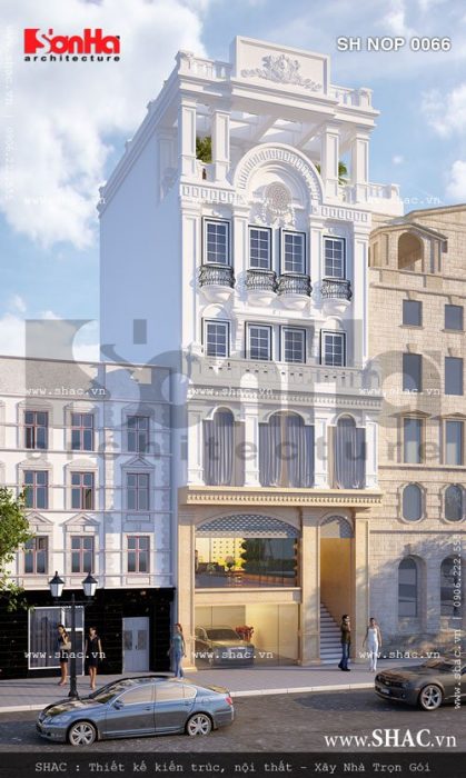 Nhà phố 6 tầng kiểu pháp