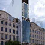 Mặt bên của ngôi nhà ống 7 tầng