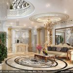 Phòng khách được thiết kế kiểu pháp đẹp