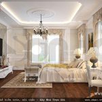 Phòng ngủ lãng mạn và ấm cúng của biệt thự pháp