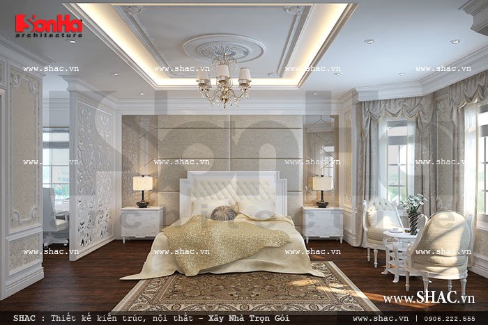 Phòng ngủ phong cách pháp lãng mạn