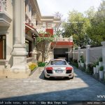 Sân ngoài của biệt thự