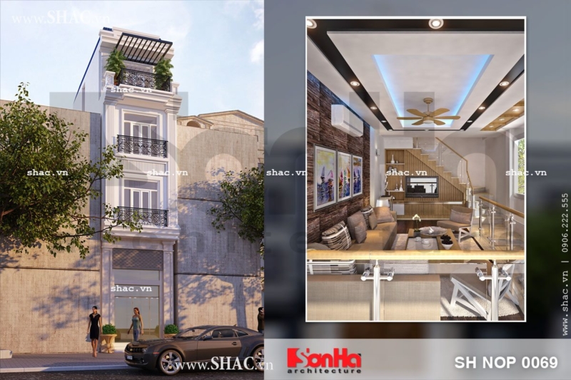 Công năng phù hợp cho nhà ống 32m2 sh nop 0069