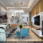 Không gian phòng khách nhà ống đẹp sh nod 0113