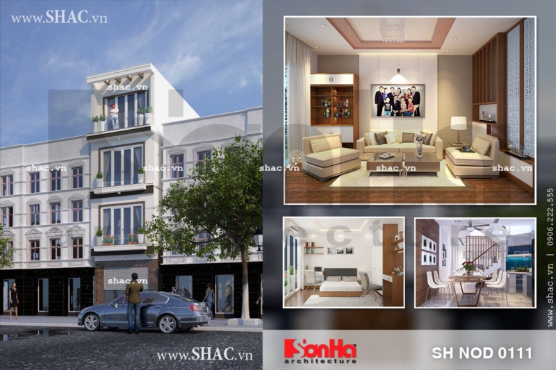 Mẫu nhà ống mặt tiền 4m sh nod 0111