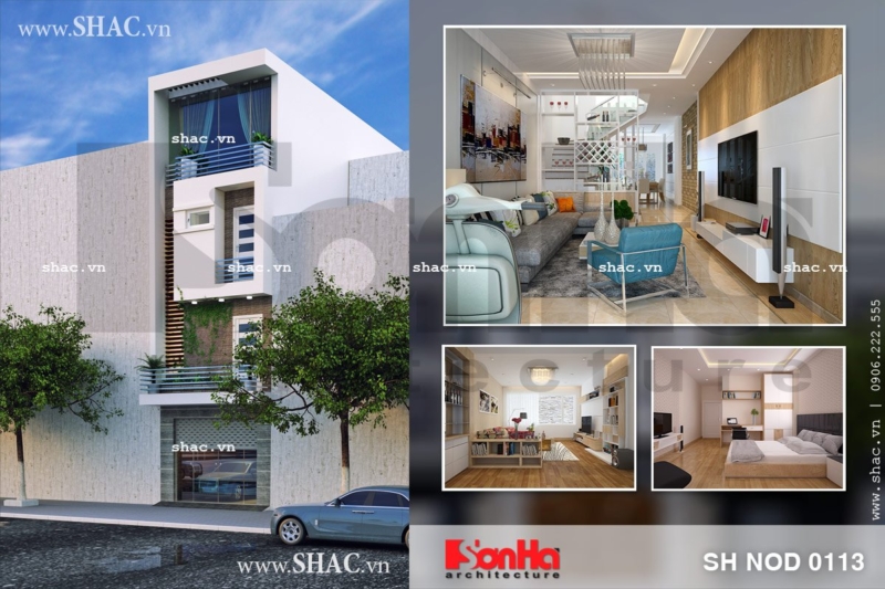 Mẫu thiết kế nhà ống 80m2 sh nod 0113