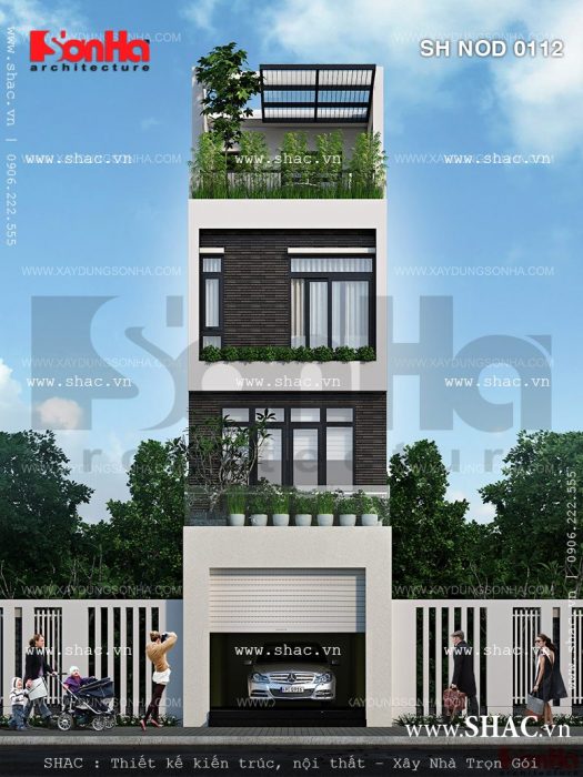 Nhà ống 4 tầng 80m2 sh nod 0112
