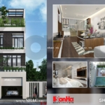 Mẫu nhà ống lệch tầng đẹp diện tích 80m2 sh nod 0112