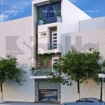 Phối cảnh nhà ống đẹp, phong cách hiện đại sh nod 0113