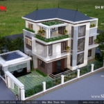 Biệt thự 3 tầng diện tích 375m2 sh btd 0033