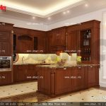 Tủ bếp được làm bằng gỗ sh btp 0056