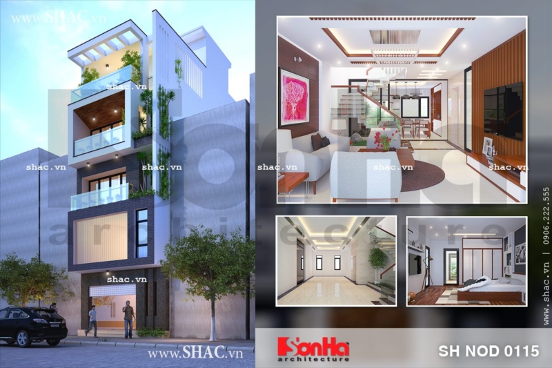 Nhà ống hiện đại 80m2 kết hợp kinh doanh sh nod 0115