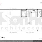 Bản vẽ mặt bằng tầng 1 của nhà phố sh nop 0074
