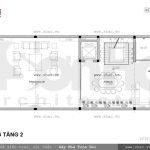 Bản vẽ mặt bằng tầng 2 của nhà phố sh nop 0074