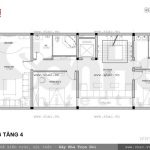 Bản vẽ mặt bằng tầng 4 của nhà phố sh nop 0074