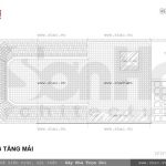 Bản vẽ mặt bằng tầng mái của nhà phố sh nop 0074