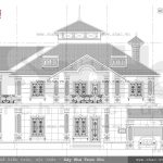 Bản vẽ mặt đứng biệt thự trục AD sh btp 0060