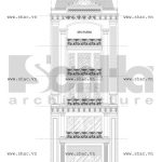 Bản vẽ mặt đứng của nhà phố sh nop 0074