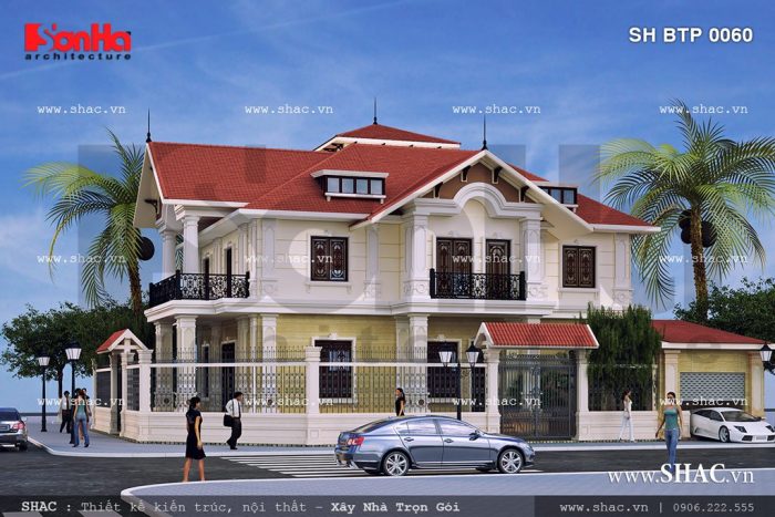Biệt thự 2 tầng kiểu pháp đẹp sh btp 0060