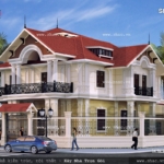Biệt thự hai mặt tiền kiến trúc pháp sh btp 0060