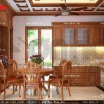 Bộ bàn ăn bằng gỗ sang trọng sh nop 0073