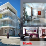 Mẫu nhà phố hai mặt tiền hiện đại sh nod 0117