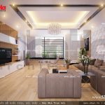 Phòng khách được bố trí tại tầng 2 sh nod 0114