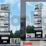 Bản thiết kế nhà ống 5 tầng mặt tiền 5m sh nod 0119