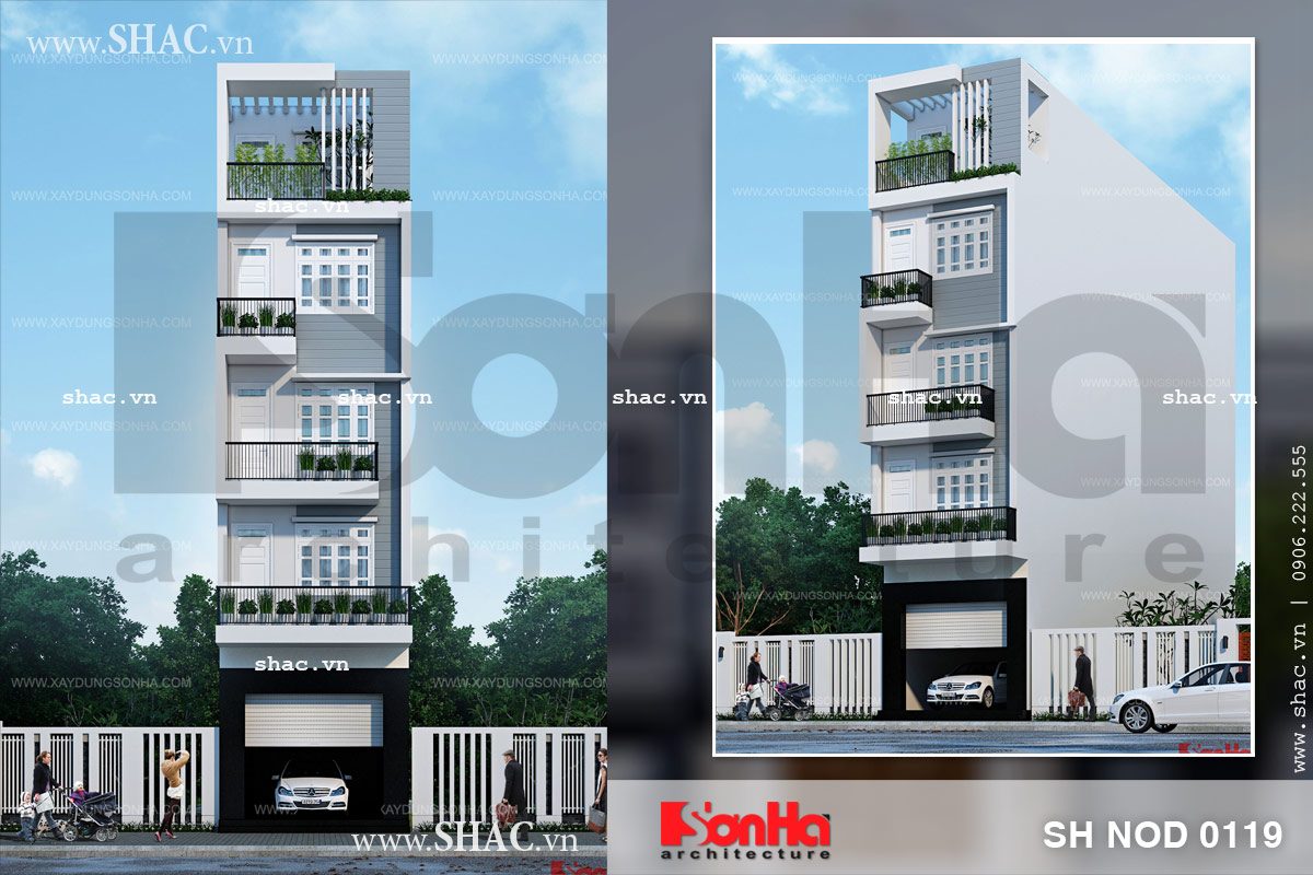 7 mẫu nhà phố 25 tầng đẹp 2023 thiết kế đơn giản hiện đại