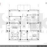 Bản vẽ mặt bằng biệt thự tầng 3 sh btp 0063