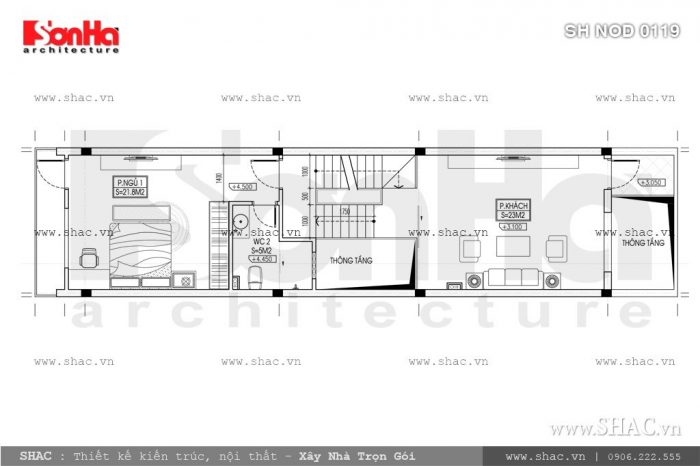 Bàn vẽ mặt bằng tầng 2 sh nod 0119