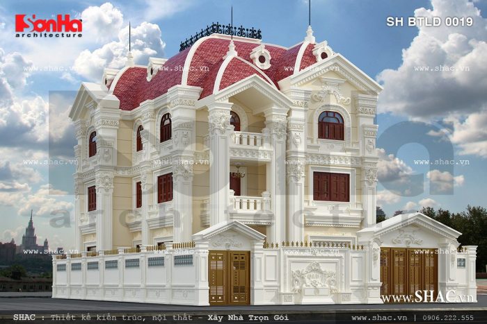 Biệt thự cổ điển kiểu Pháp 3 tầng đẳng cấp cho thấy tiềm năng thiết kế biệt thự Pháp tại Quảng Bình và nhiều tỉnh thành trên cả nước 