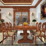 Bộ bàn ăn bằng gỗ đẹp sh nop 0076