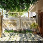 Sân trước của nhà phố sh nop 0077