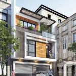 Kiến trúc nhà phố 3 tầng hiện đại đẹp sh nod 0118