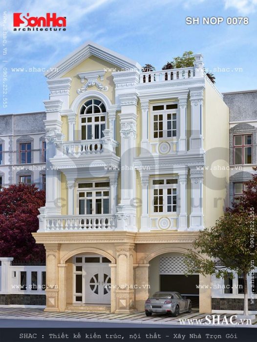 Kiến trúc nhà phố giả biệt thự sh nop 0078