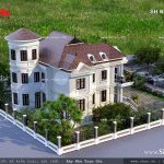 Ngôi biệt thự 2 tầng kiến trúc pháp cổ điển sh btp 0062