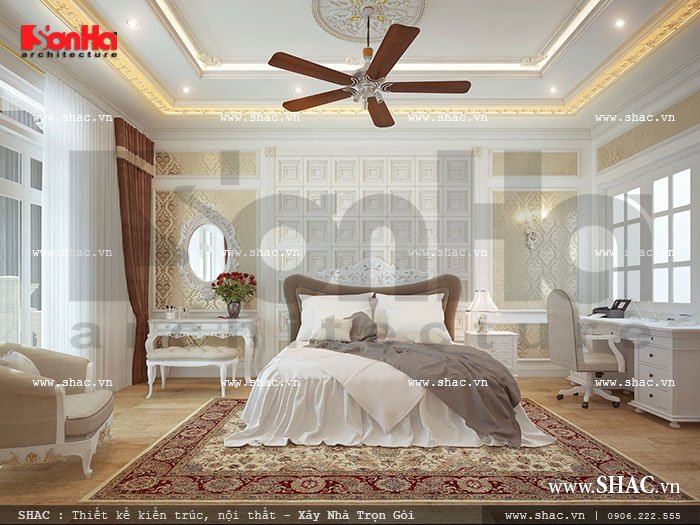 Phòng ngủ phong cách pháp cổ điển sh nop 0078