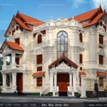 Biệt thự 2 mặt tiền kiến trúc pháp sh btp 0061