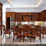 Thiết kế nội thất gỗ phòng ăn đẹp sh btp 0062