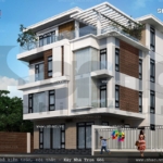 Mẫu biệt thự 4 tầng rộng hiện đại sh btd 0034