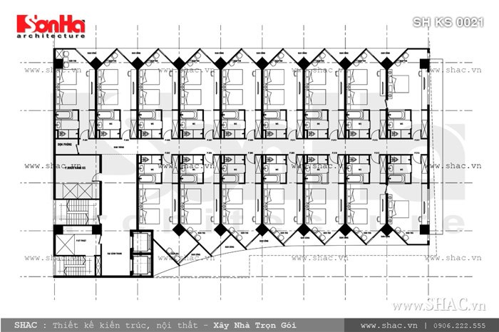Bản vẽ mặt bằng khách sạn 4 sao Bản vẽ mặt bằng khách sạn 4 sao sh ks 0021