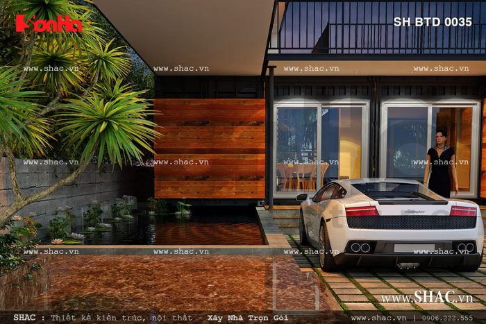 Cận cảnh công trình biệt thự sh btd 0035