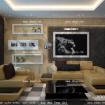Nội thất phòng khách trẻ trung và hiện đại sh nod 0123