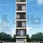 Phương án nhà ống 6 tầng mặt tiền 4m50 sh nod 0124