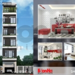 Nhà ống cao 6 tầng kiến trúc hiện đại sh nod 0124