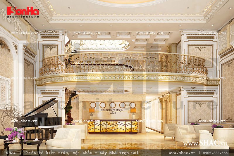 Quầy lễ tân khách sạn Quầy lễ tân được thiết kế và bố trí hợp lý