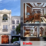 Thiết kế nhà phố kiểu pháp 3 tầng sh nop 0081