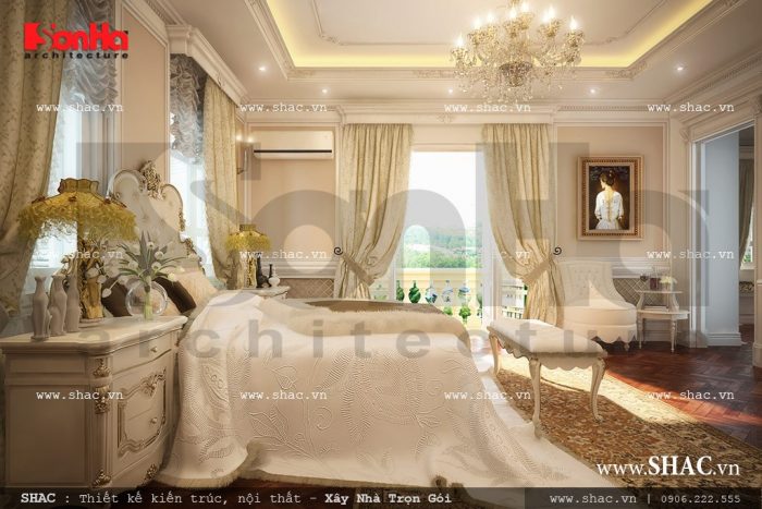 Thiết kế nội thất phòng ngủ kiểu pháp ấn tượng sh btp 0065